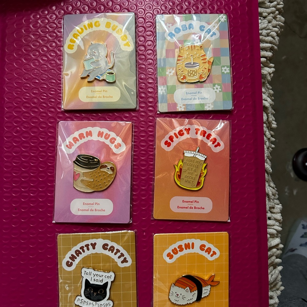 Cute Enamel Pin Set with Fun Designs